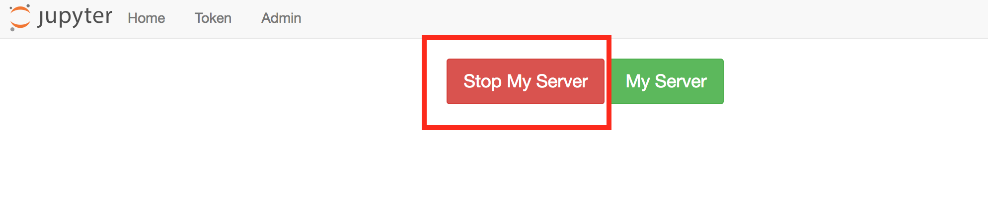 Stop My Server button