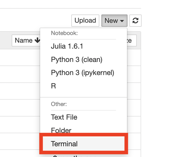 Launch a terminal