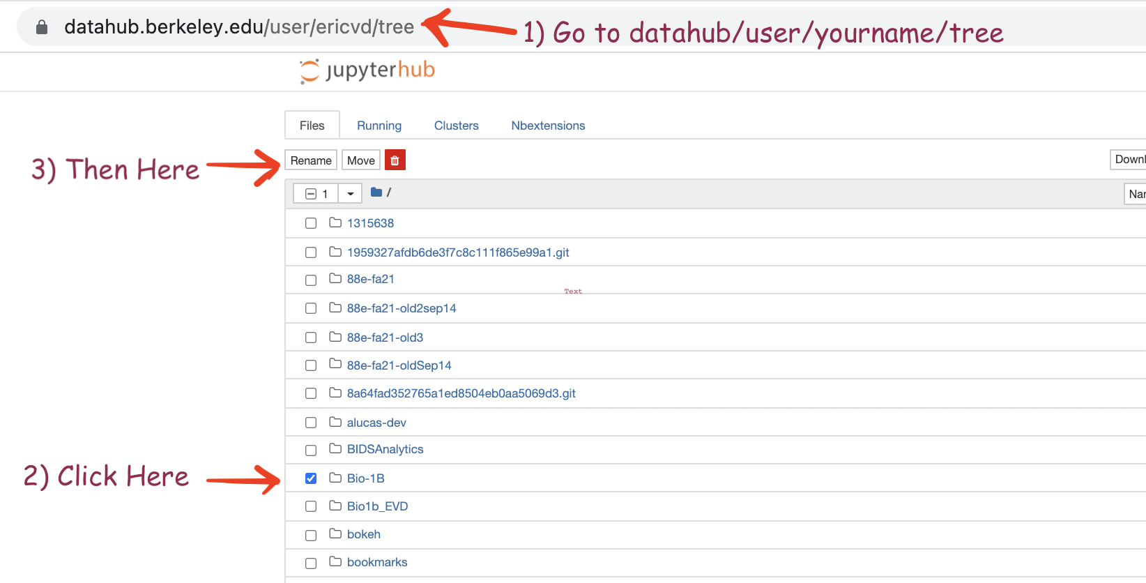 Here is the steps required to rename the folder!